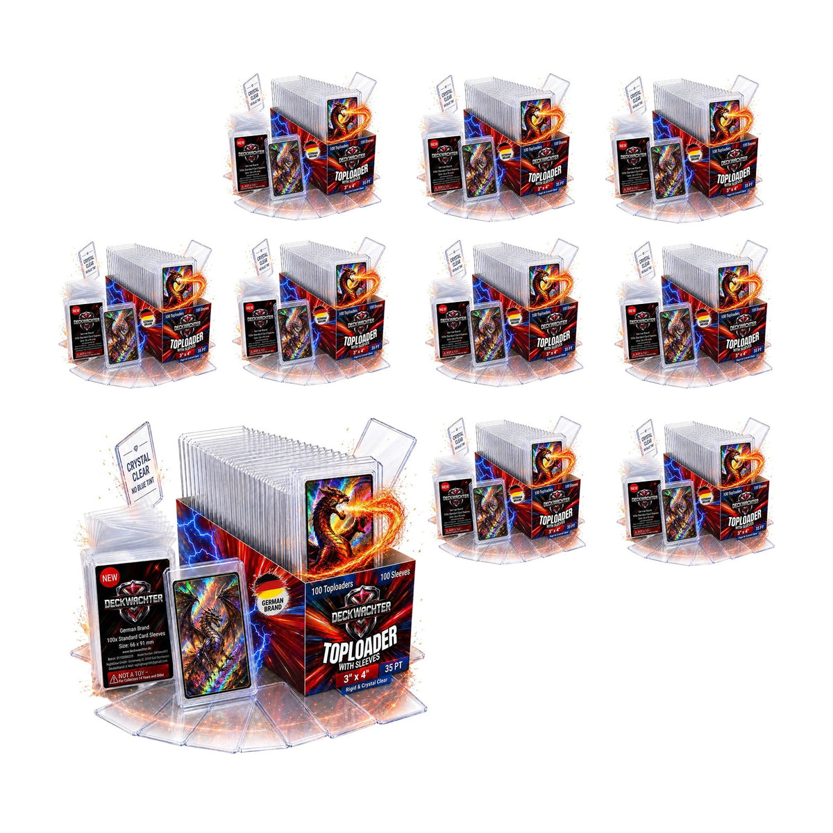 1000 Toploader + 1000 Sleeves